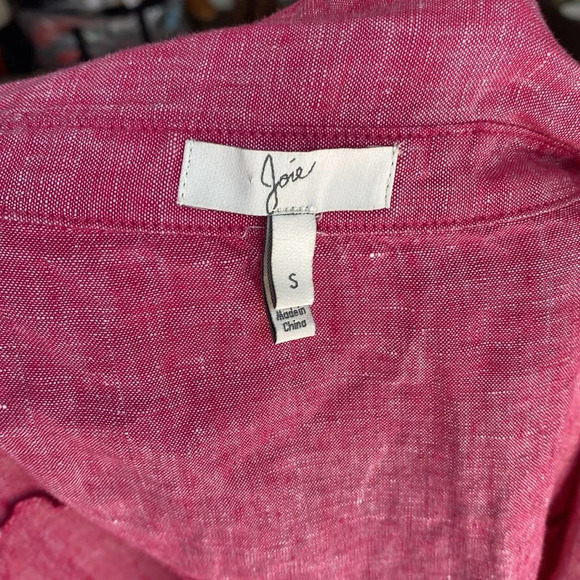 Joie Toinette Linen Pink Chambray Sleeveless Romper - Picture 16 of 16